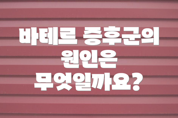 바테르 증후군의 원인은 무엇일까요?
