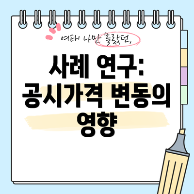 사례 연구: 공시가격 변동의 영향