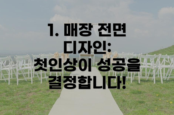 1. 매장 전면 디자인: 첫인상이 성공을 결정합니다!