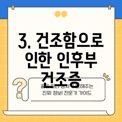 3. 건조함으로 인한 인후부 건조증