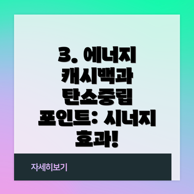 3. 에너지 캐시백과 탄소중립 포인트: 시너지 효과!
