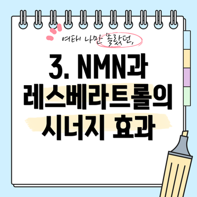 3. NMN과 레스베라트롤의 시너지 효과